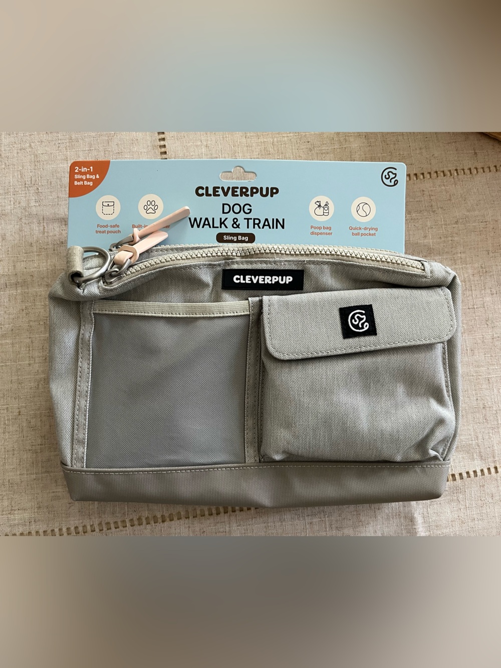 Gray Dog Walk & Train Sling Bag